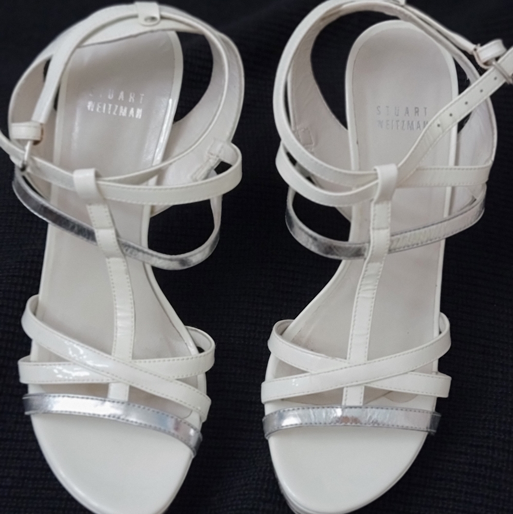 Stuart Weitzman White Sandals